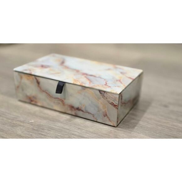 At Home Golden Vein Glass Decorative Storage Box - Picture 3 of 10